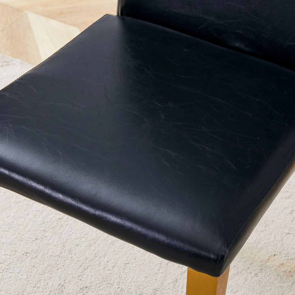 SEDIA Set da 2 pezzi 90 cm Nero/Oro in PU e metallo