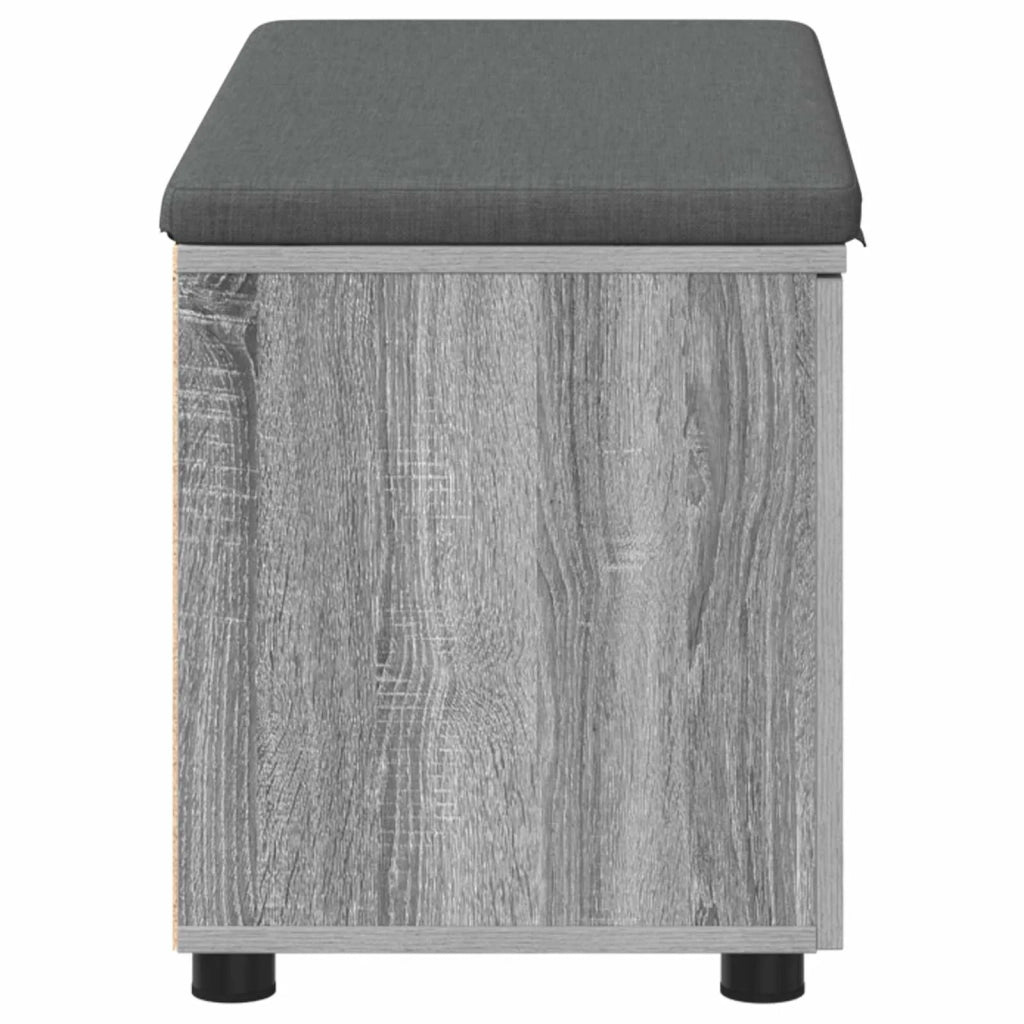 Panca per ingresso con cuscino Sonoma grigia 80 x 38 x 46 cm