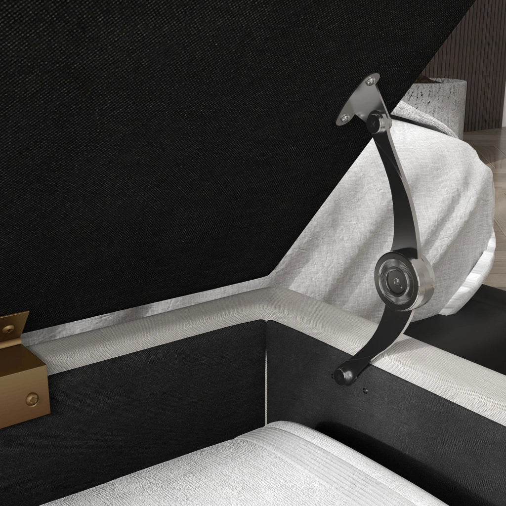 panca contenitore 100 x 40 x 49 cm avorio – contenitore integrato senza materasso
