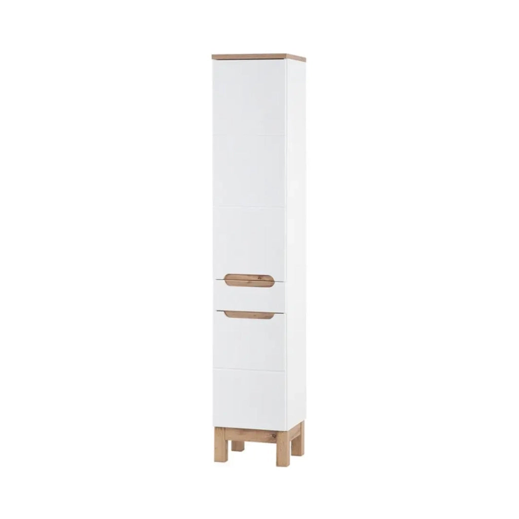 Set ERMANO: mobile sottolavabo 80cm + lavabo da incasso + sifone + colonna + contenitori con specchi