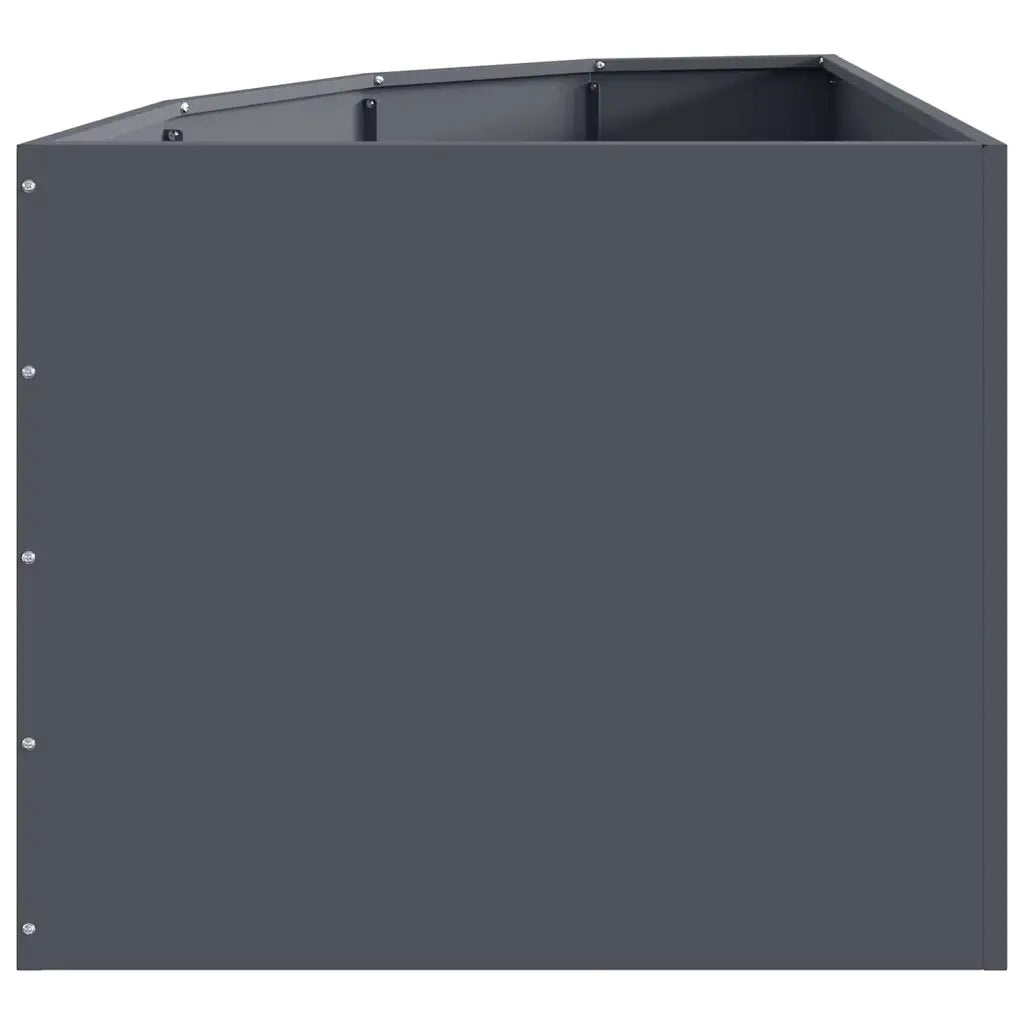 Vaso d'angolo Antracite 60 x 60 x 50 cm Acciaio 883663