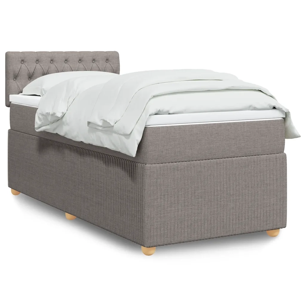 Giroletto a Molle con Materasso-Struttura Letto Tortora 80x200 cm inTessuto 487241