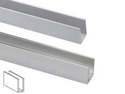 PROFILO AD U IN ALLUMINIO- - mm.8x8 mt.1 argento - 5 pezzi