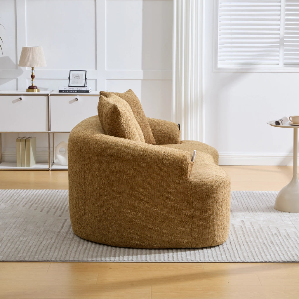 Divano 2 Posti Velluto Chenille con Cuscini ¨C MINIMAL ¨C Grigio