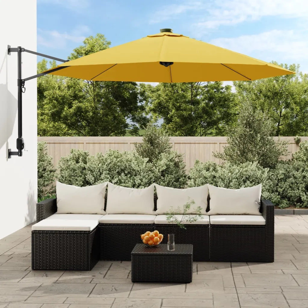Ombrellone a Parete Giallo 290 cm 362892