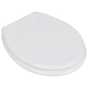 Sedile WC in MDF con Coperchio Design Semplice Bianco 140801