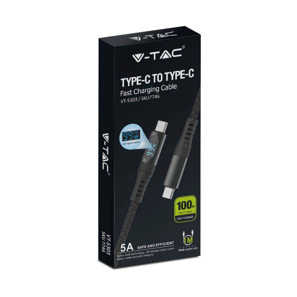 1m di tipo C a cavo USB nero