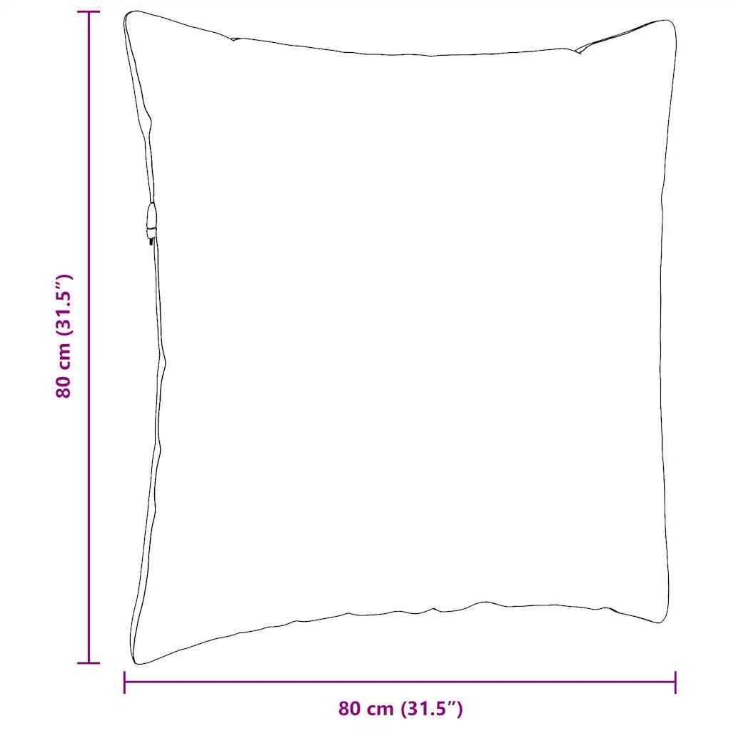 Cuscini da Divano 2 pcs Nero 80 x 80 cm Tessuto 42014072