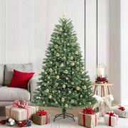 Albero di Natale Artificiale con Rami Pieghevoli Verde 180 cm 3395491