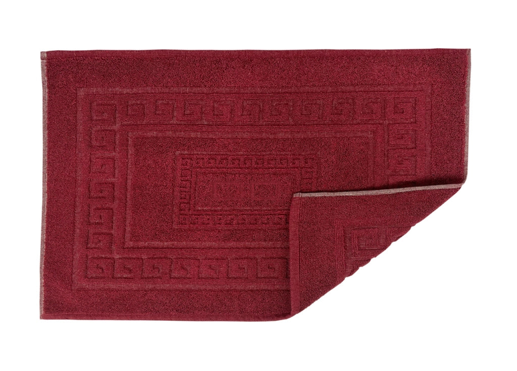 Tappeto Da Bagno Disegno Torino Colore Bordeaux - 45x60 - Bordeaux