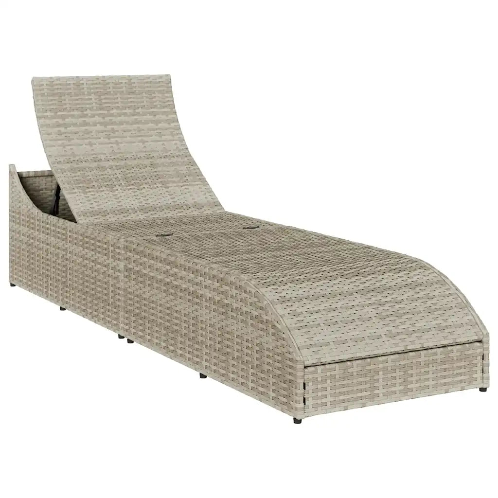 Lettino Prendisole Pieghevole con Cuscino e Portaoggetti 4104225