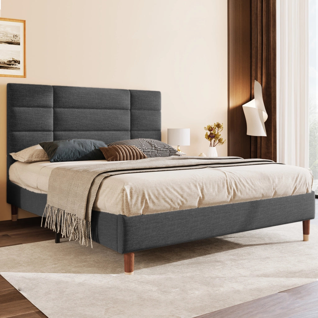 Letto contenitore 160 ¡Á 200 cm idraulico con materasso; comodini; luci USB e Type-C; velluto grigio