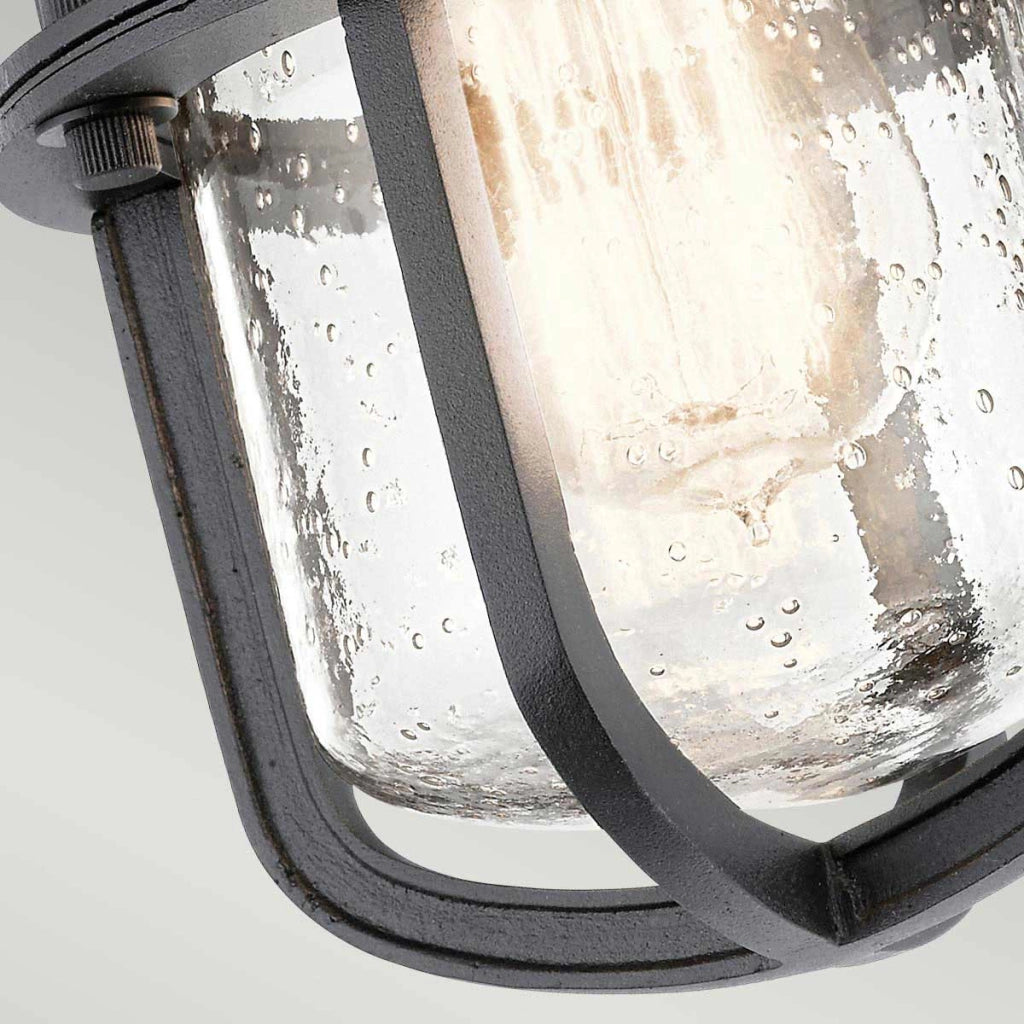 Plafoniera esterna Kichler Suri nera E27 40W IP44