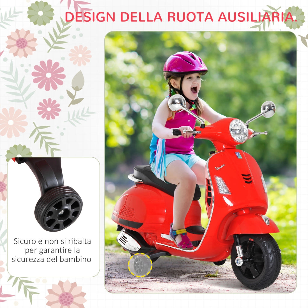 Moto Elettrica Bambini con Luci e Suoni ¨C zephmum ¨C Rosso