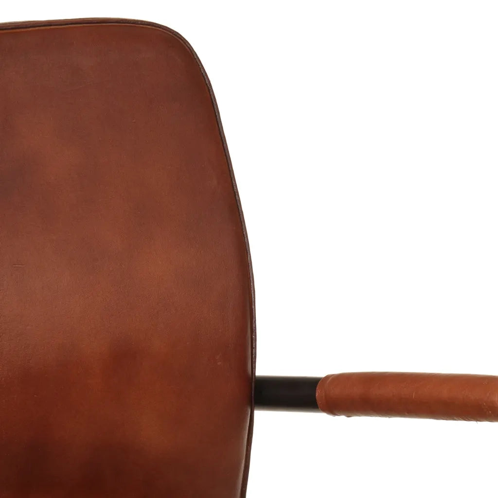 Poltrona | Sedia Relax Marrone in Vera Pelle