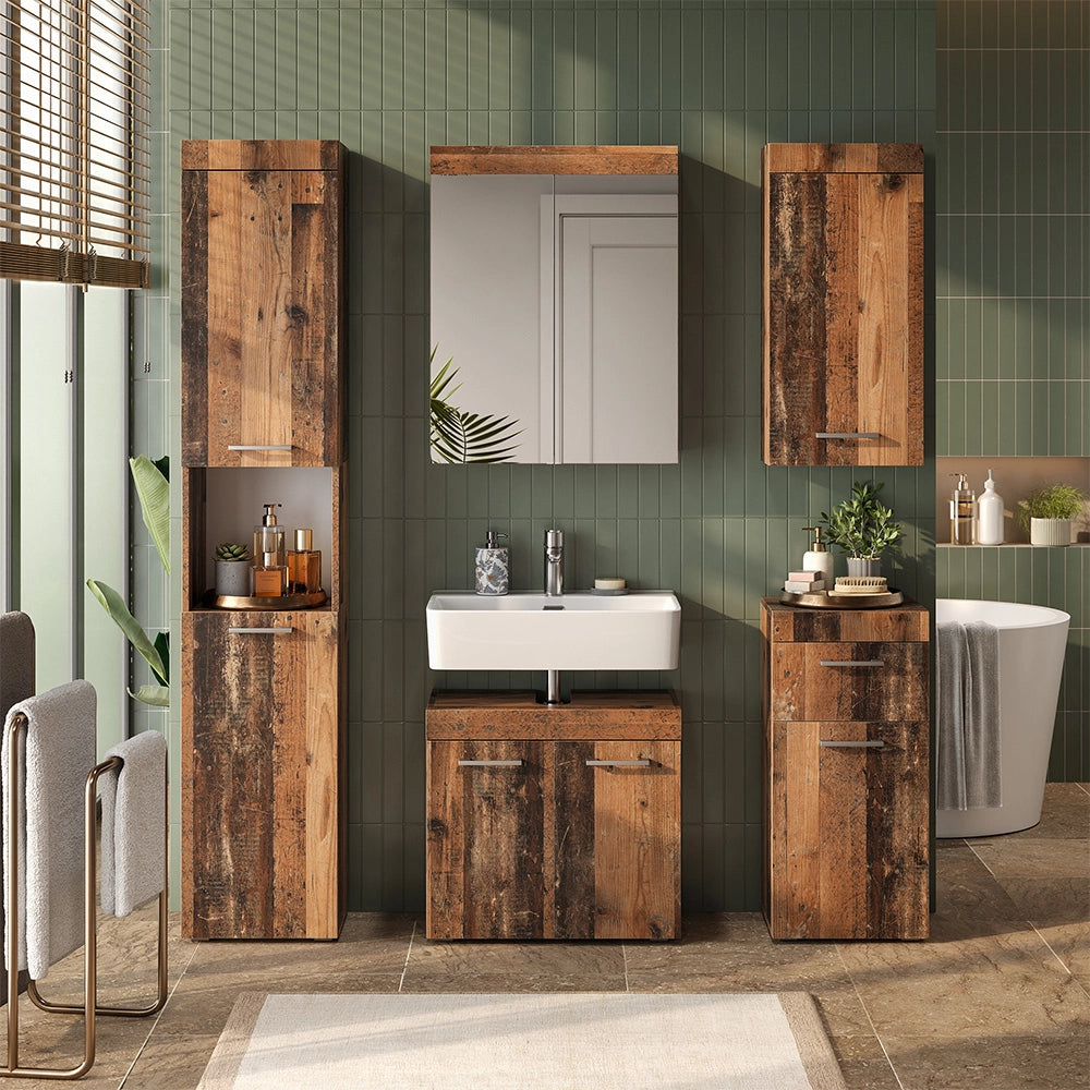 Vicco Set di mobili da bagno Oldstyle 4 parti