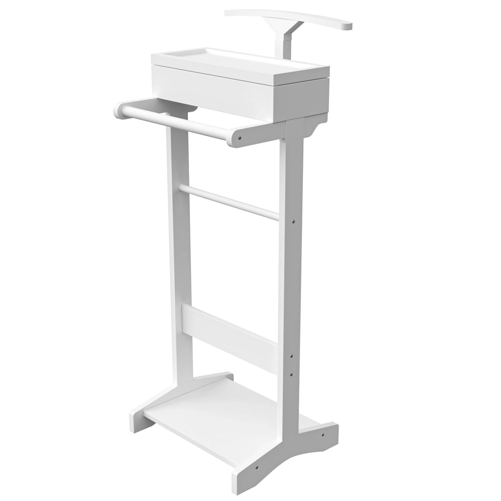 Appendiabiti portatile con organizer contenitore a scomparti - Bianco