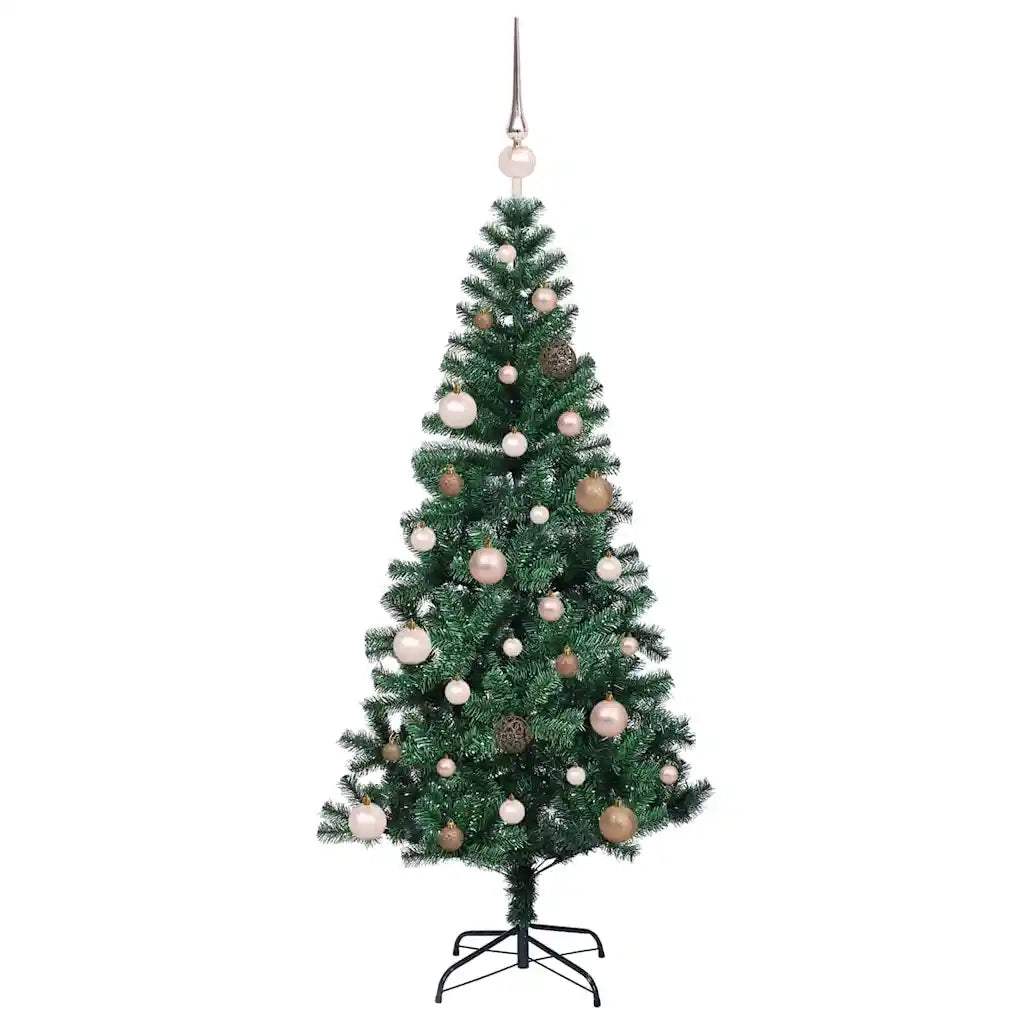 Albero di Natale artificiale con luci integrate Verde 150 cm 3396747