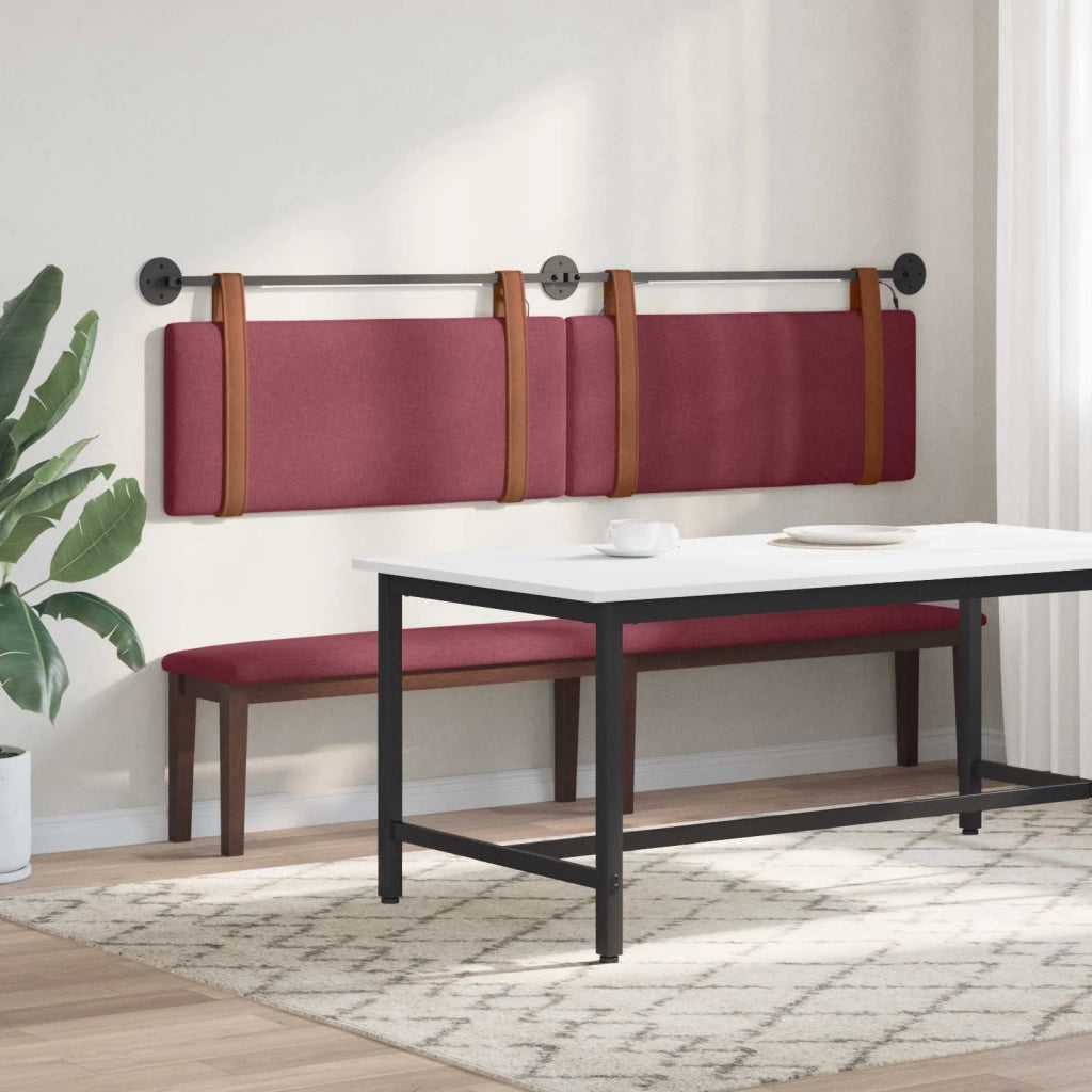Testiera sospesa Con luce LED Rosso Vino PU Antico 3424047