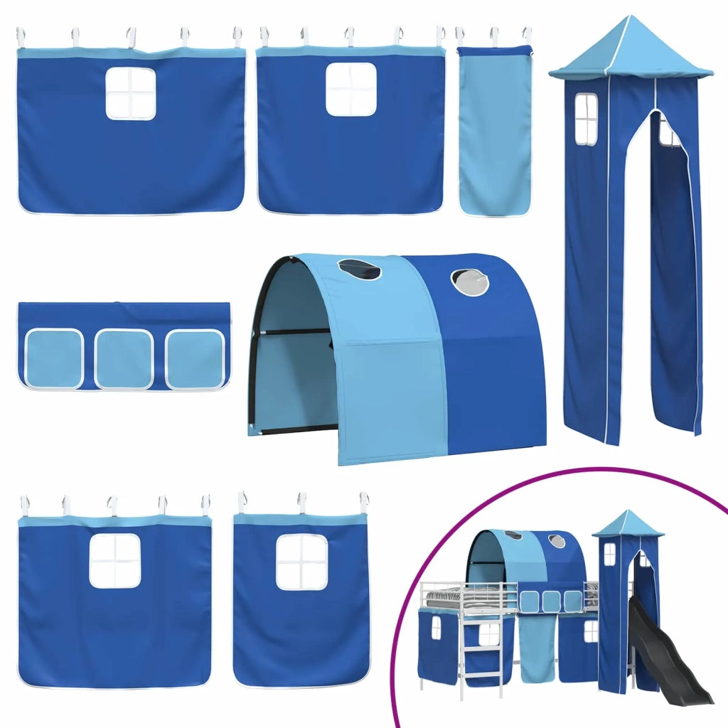 Struttura del letto loft per bambini Bianco e Blu 100 x 200 cm 42020904