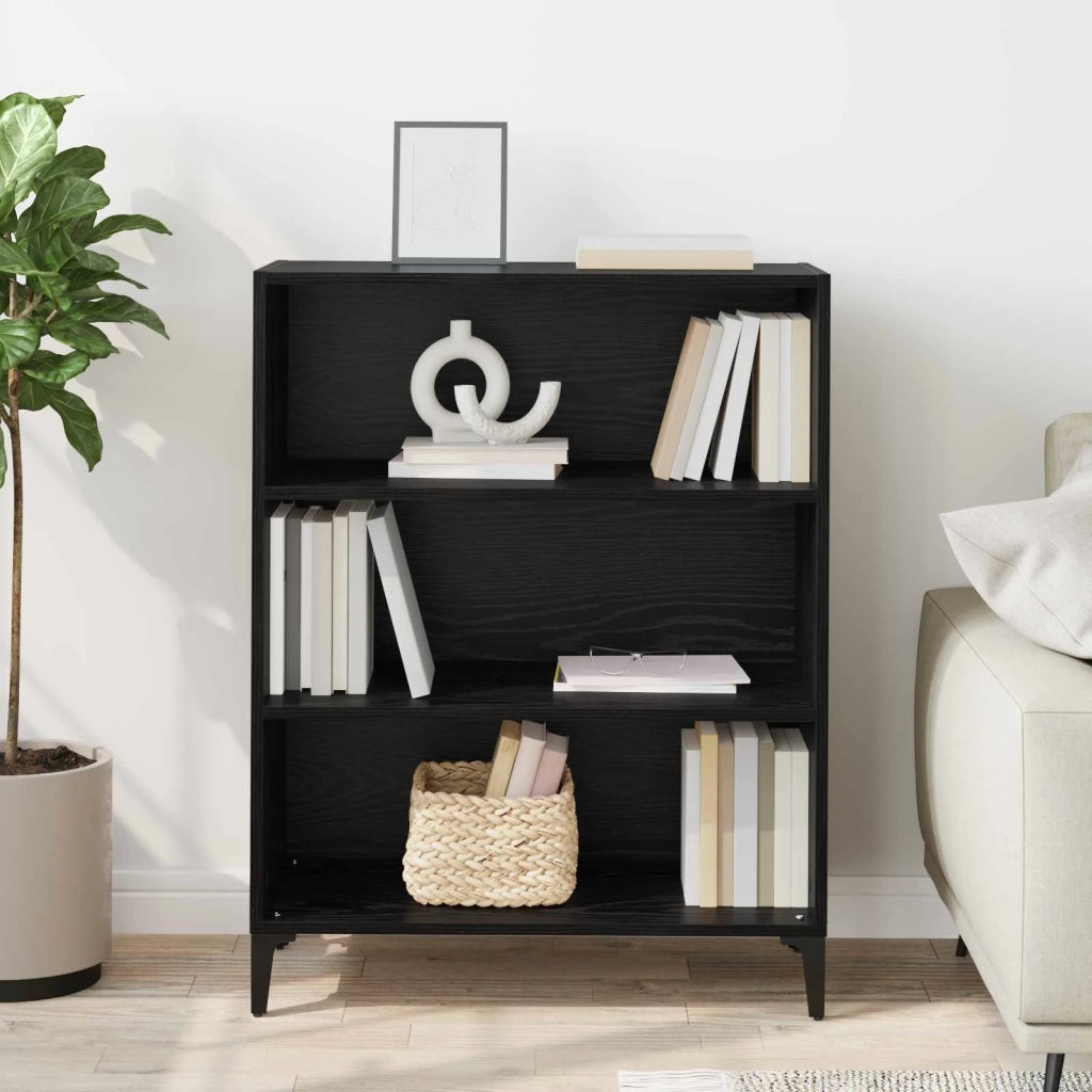 Credenza Rovere Nero 69,5 x 32,5 x 90 cm Legno ingegnerizzato 880712