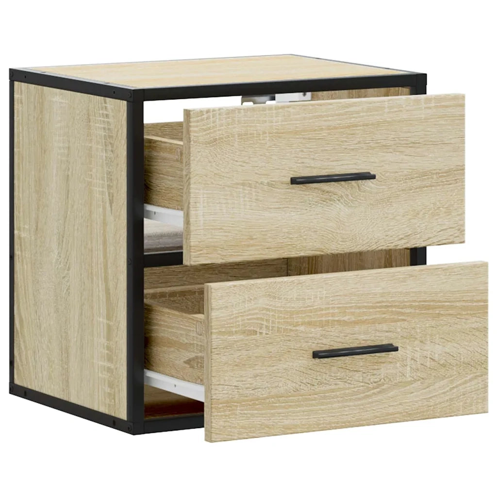Comodino a Muro Rovere Sonoma 40x31x39,5 cm 848726