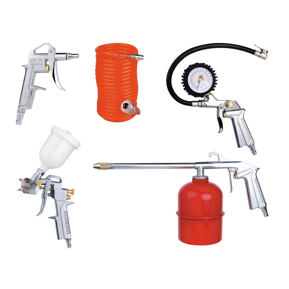 Trade Shop - Set 5 Accessori Per Compressore Aria Compressa Professionale Da Lavoro Einhell -