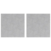 Gradini per Scale Quadrato 2 pz | Tappetini per scale autoadesivi Argento 40 x 40 cm Alluminio