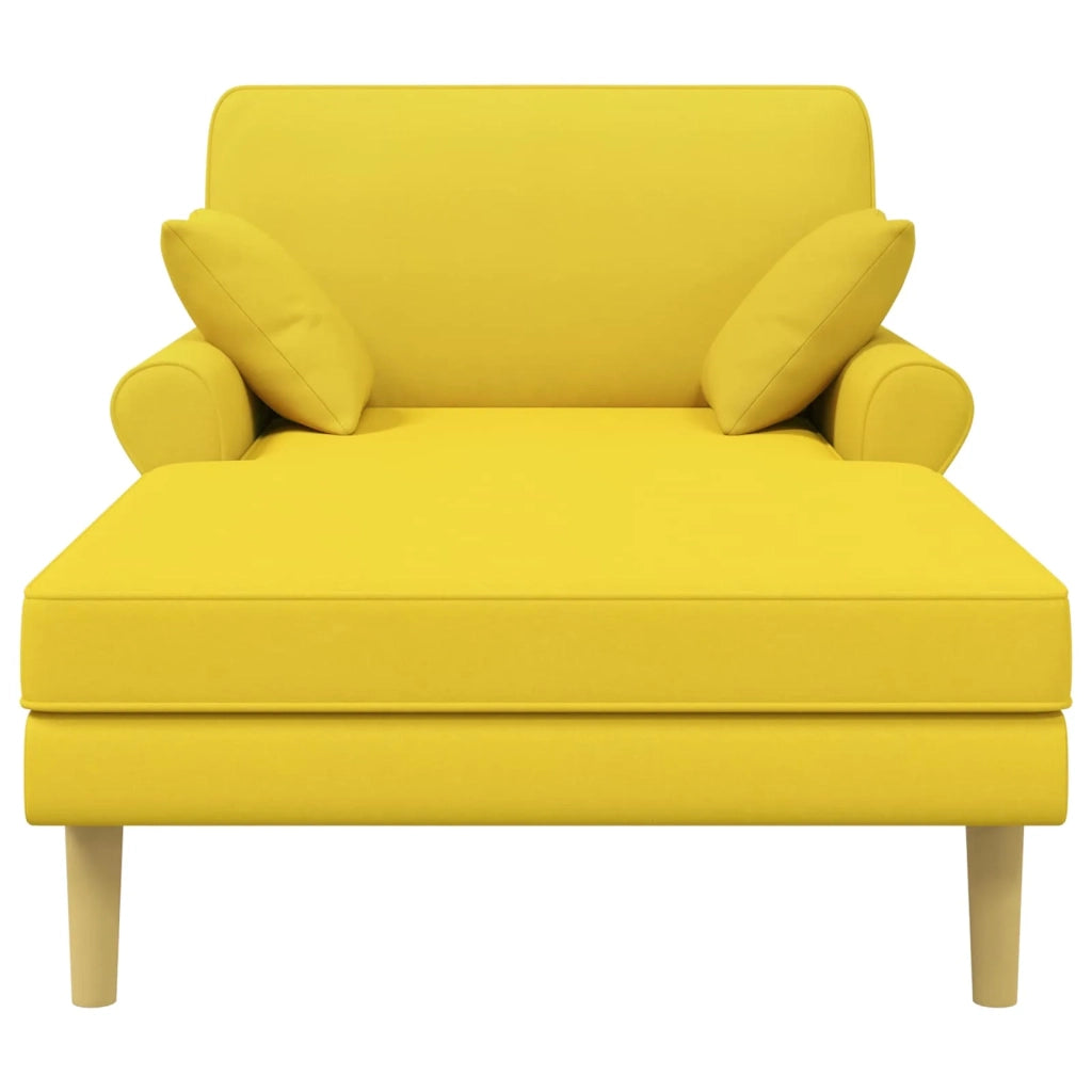 Chaise longue Giallo Chiaro Tessuto 42048090