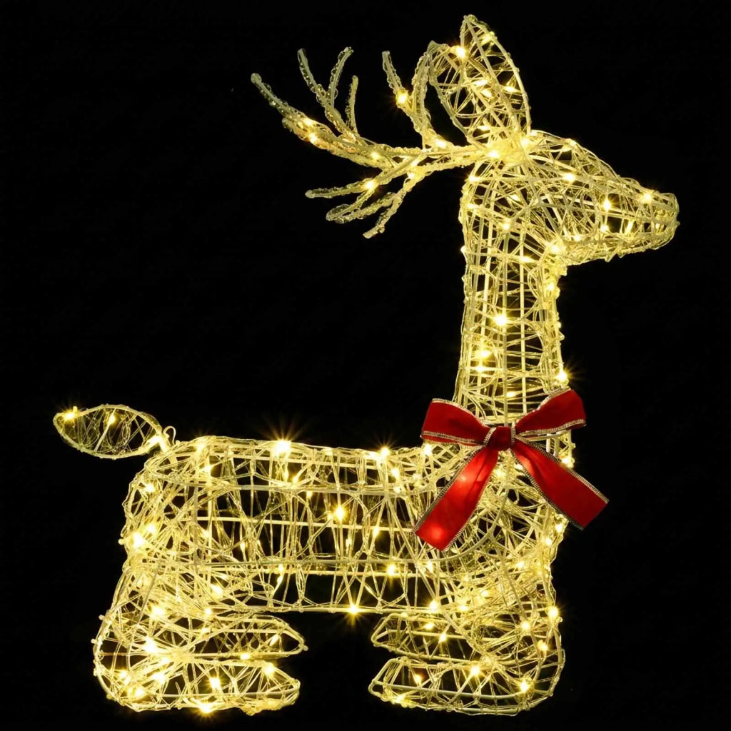 Renna di Natale 3D LOVIISA 140 LED Bianco caldo 55 x 22 x 63 cm 42049653