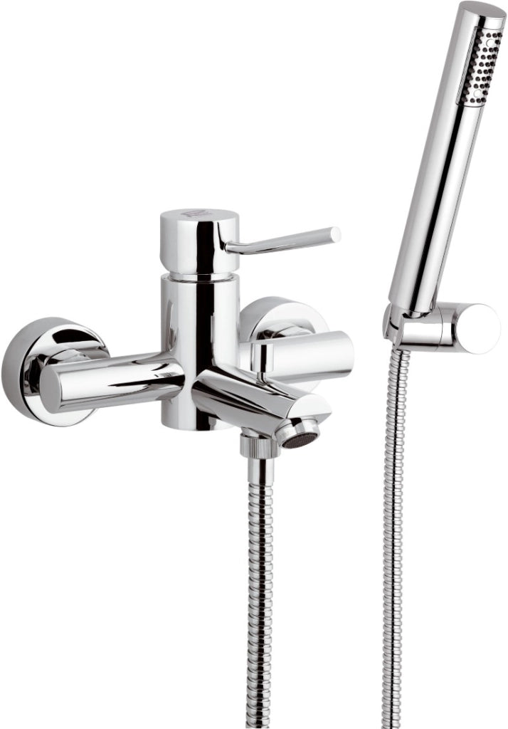 Rubinetto vasca esterno con doccia duplex - serie minimal