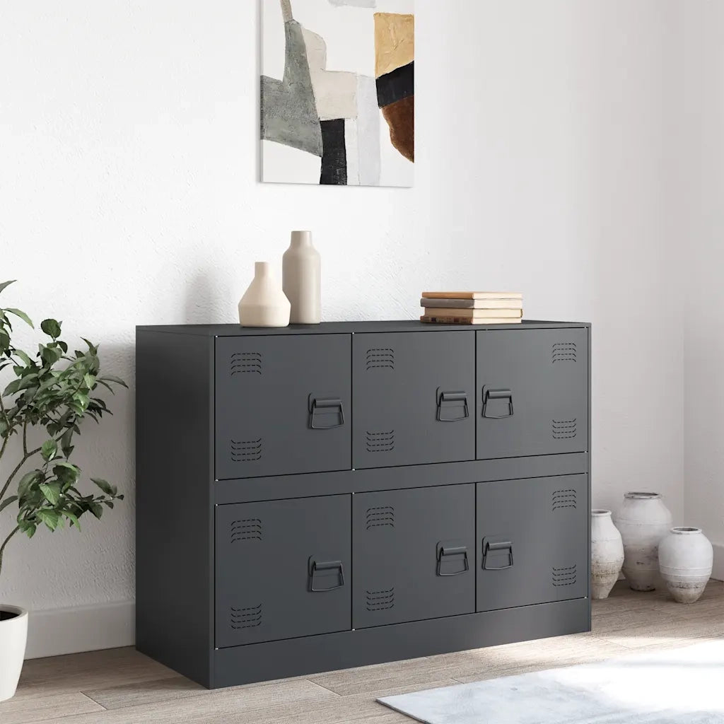 Credenza Antracite 99x39x73 cm in Acciaio