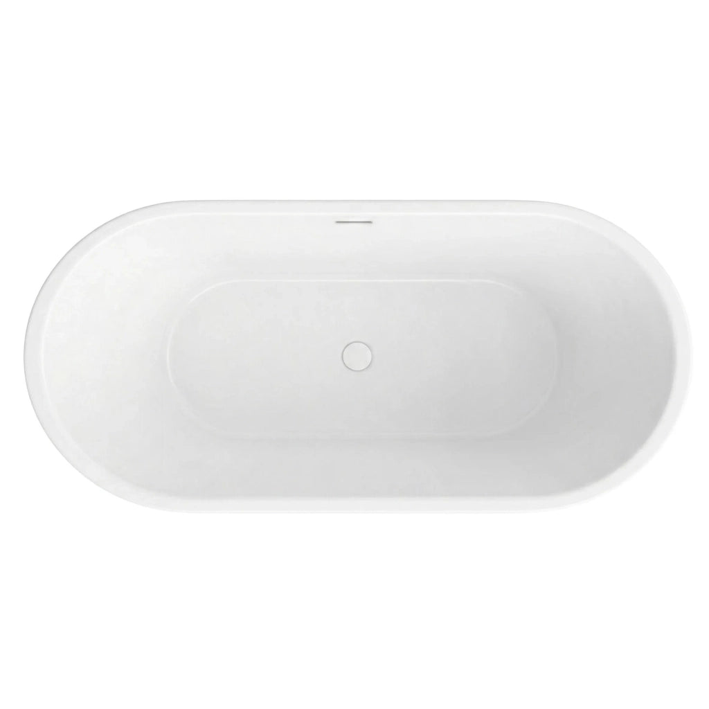 Vasca Da Bagno Freestanding In Acrilico Olivia 170 Copritappo rame spazzolato
