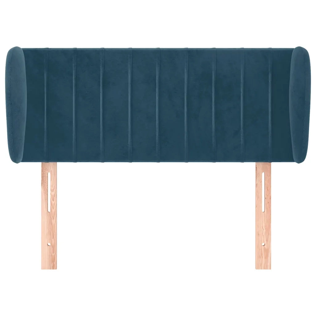 Testiera ad Orecchio Blu Scuro 103x23x78/88 cm in Velluto 3117428