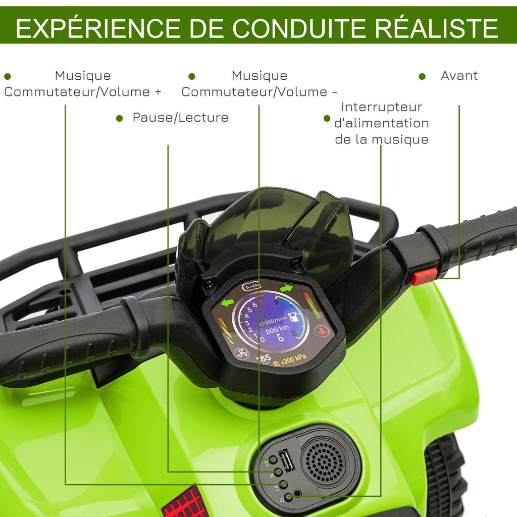 Quad elettrico per bambini 18-36 mesi ¨C Xylo ¨C 6V 2 km/h verde