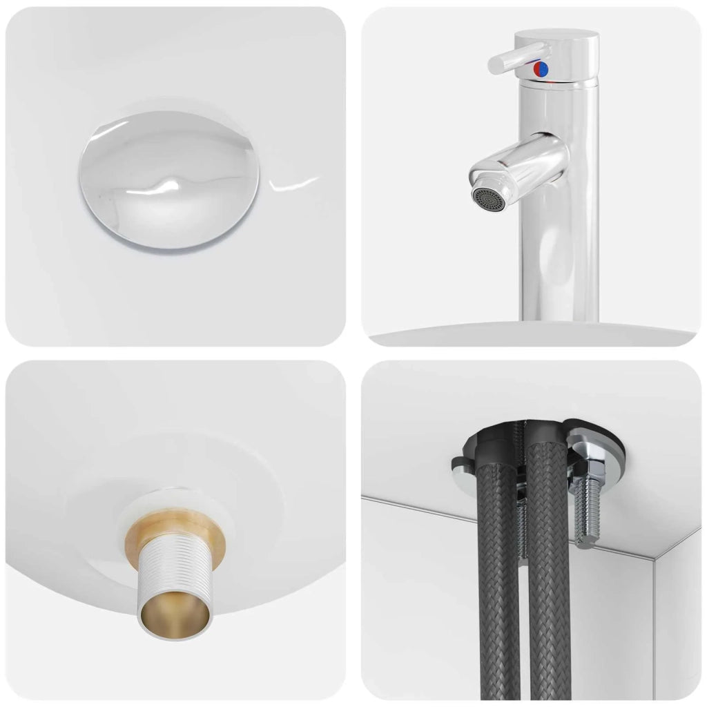 Set di Armadi da Bagno 3 pz Bianco 49,5 x 41 x 62,5 cm 3405835