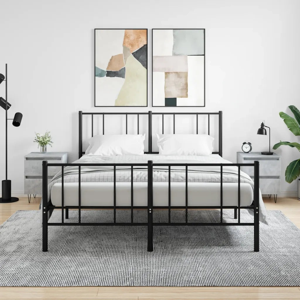 Comodini 2pz-Set di 2 Tavolino da notte Grigio Cemento 40x35x50 cm in Legno Multistrato 909331