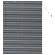 Tendaggi a Veneziana | Tenda a lamelle Grigio scuro 175 x 135 cm Alluminio