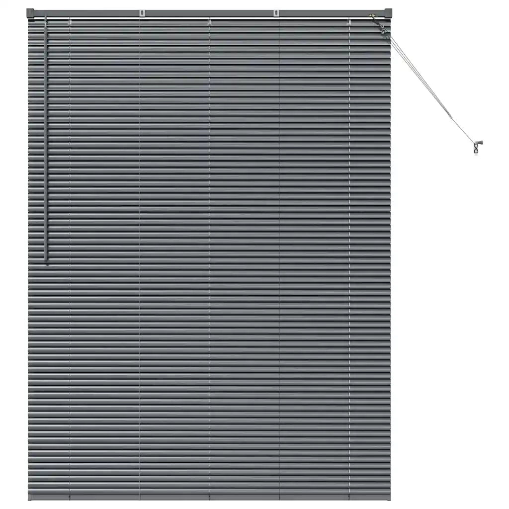 Tendaggi a Veneziana | Tenda a lamelle Grigio scuro 175 x 135 cm Alluminio
