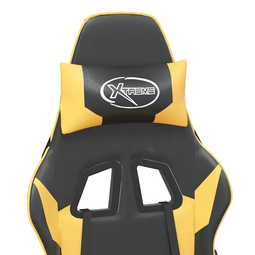 Sedia da Gaming | Sedia da e-sports Nera e Oro in Similpelle