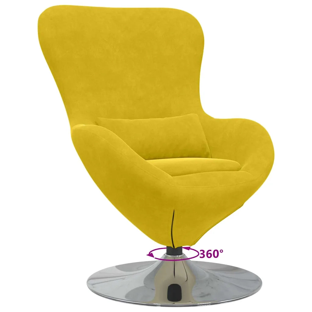 Poltrona | Sedia Relax uovo Giallo Velluto