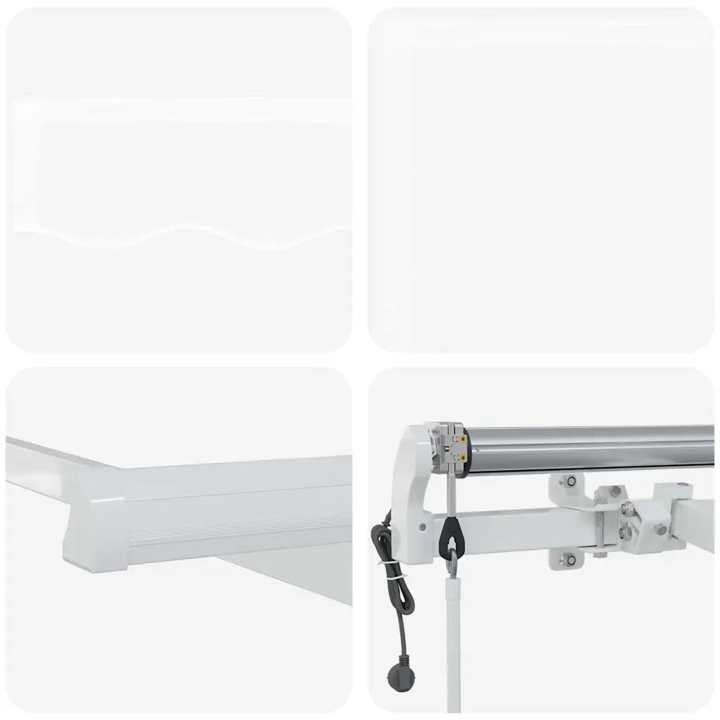 Tettuccio Elettrico Retrattile Bianco 450 × 350 cm 3331139