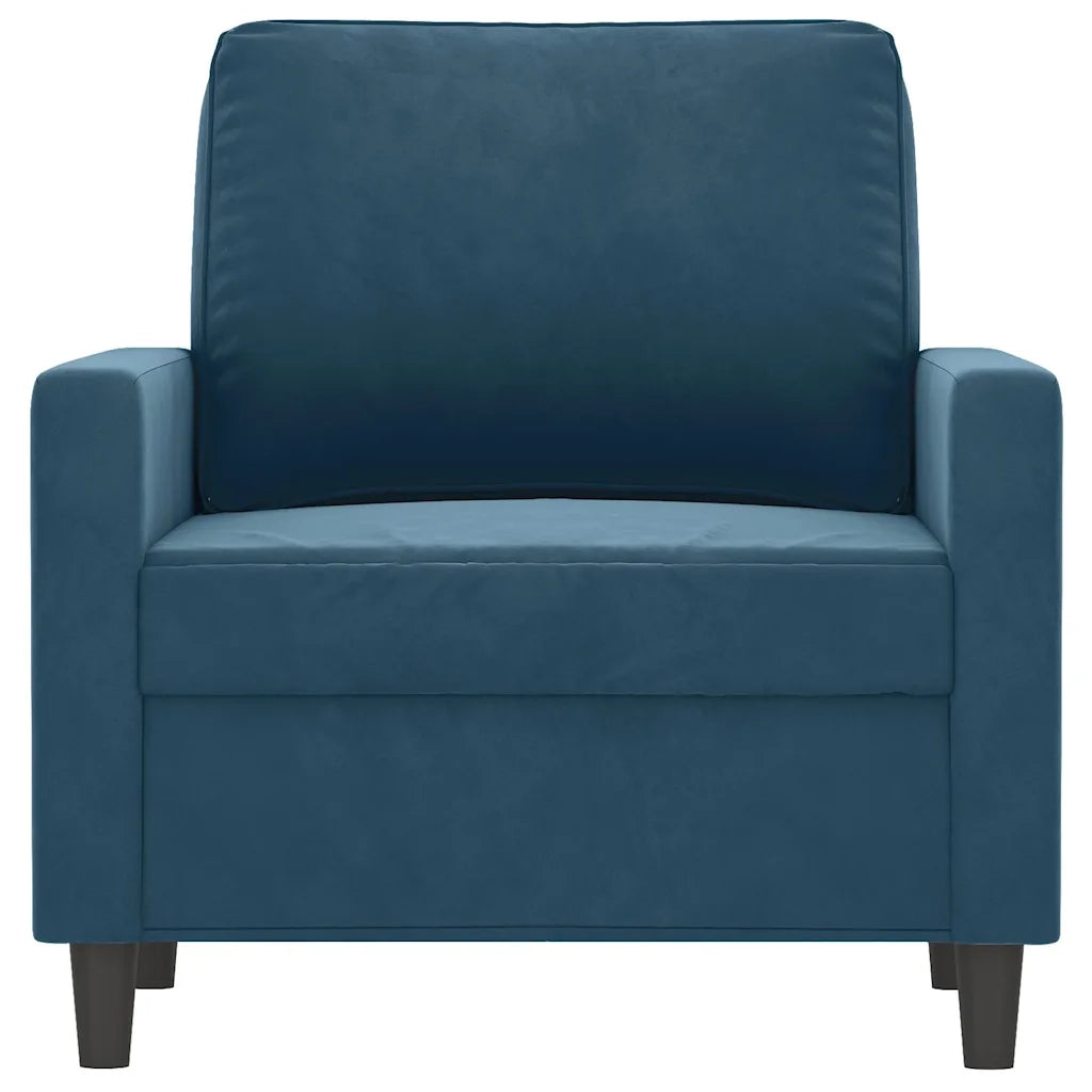 Poltrona Blu 60 cm Velluto 359188