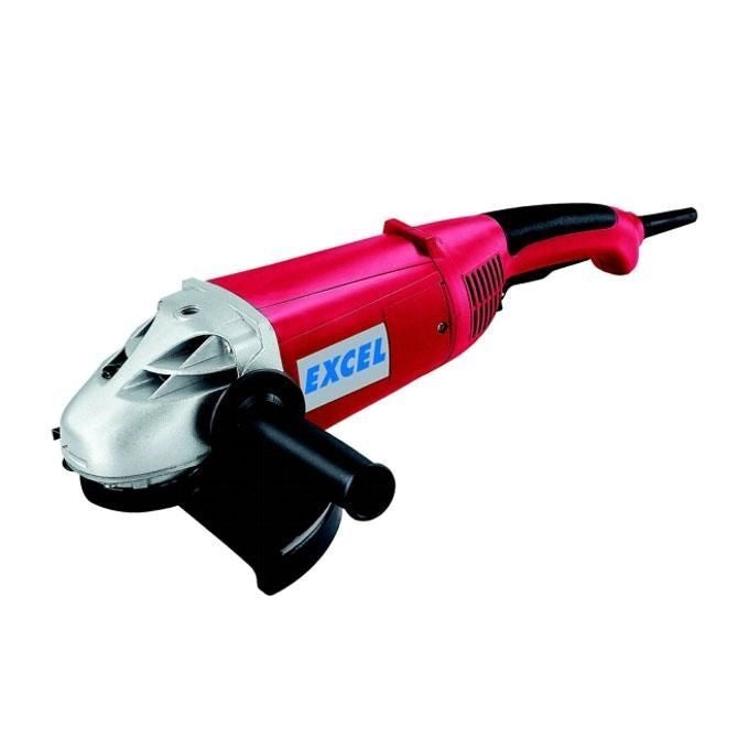 EXCEL SM2100 Smerigliatrice Angolare 2400W 230 mm 6800 rpm Motore SOFT START Impugnatura 3 Posizioni Cuffia Protezione Blocco Mola M14 colore Nero