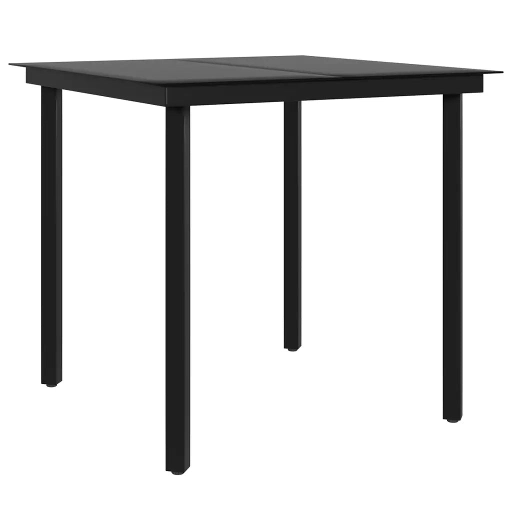 Set da Pranzo da Giardino 3 pz con Cuscini Grigio e Nero 3099287