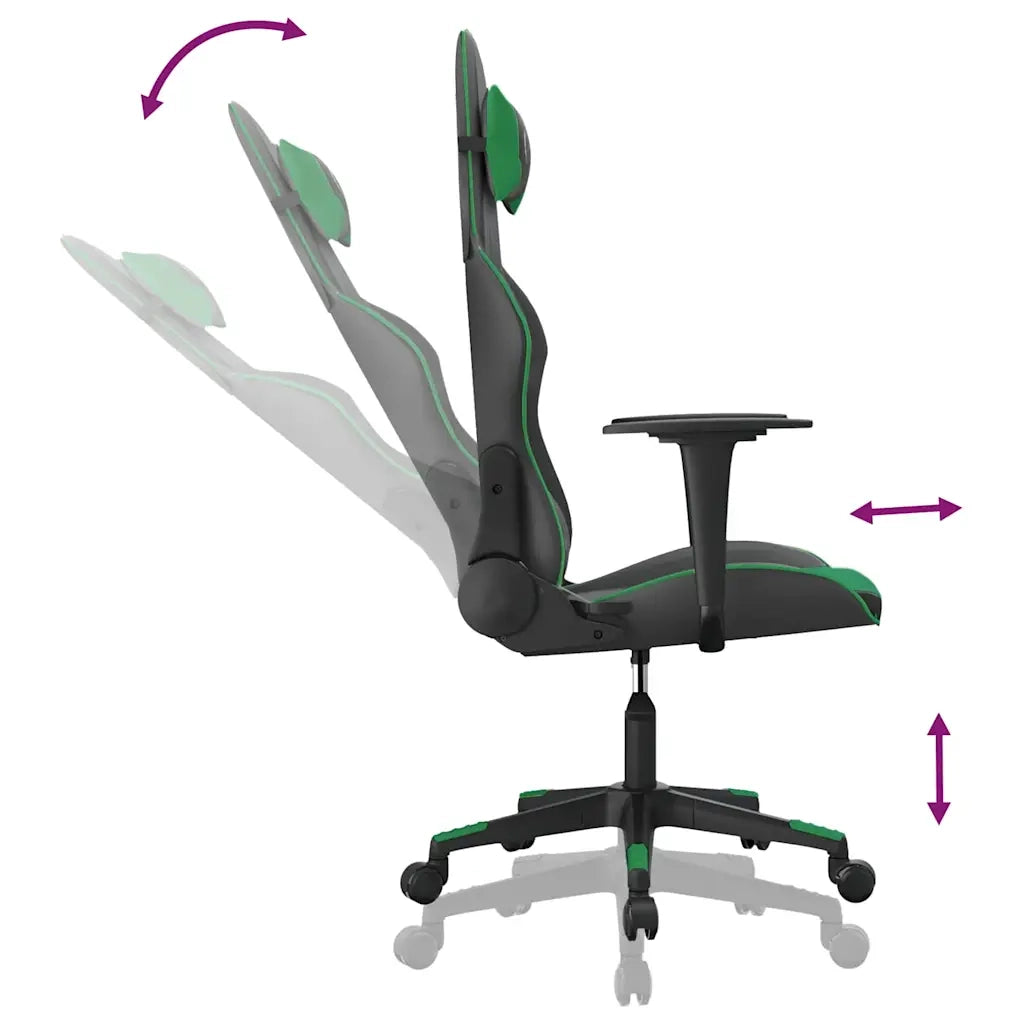 Sedia da Gaming | Sedia da e-sports Nera e Verde in Similpelle