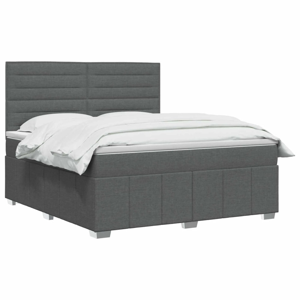 Letto box spring con materasso Grigio Scuro 140 x 200 cm 3454149