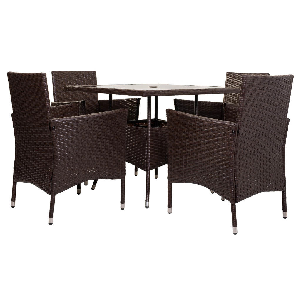 Set tavolo nero e 4 sedie
