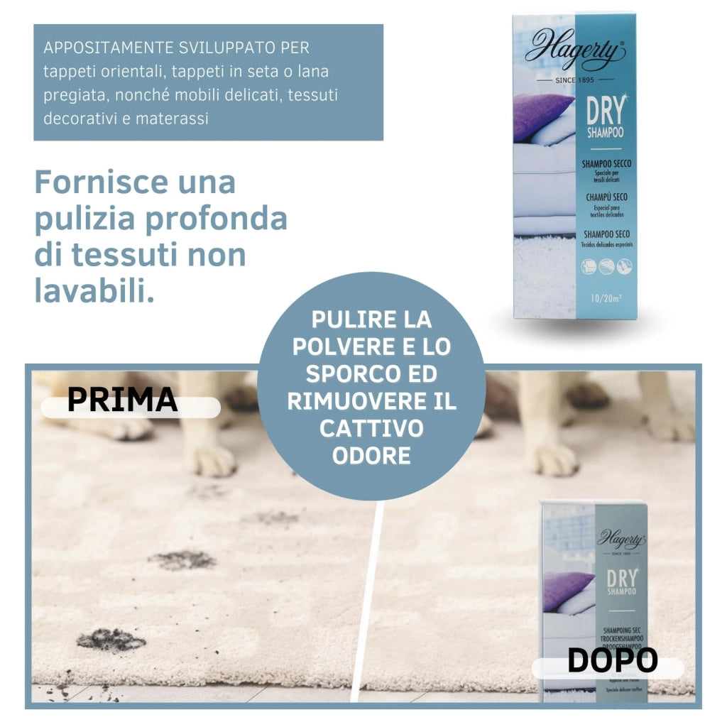 Dry Shampoo per Tessuti e Tappeti 500 g Hagerty