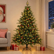 Albero di Natale Artificiale con Rami Pieghevoli 240 cm 300 LED 3466269
